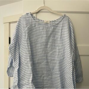 100% linen oversized blouse